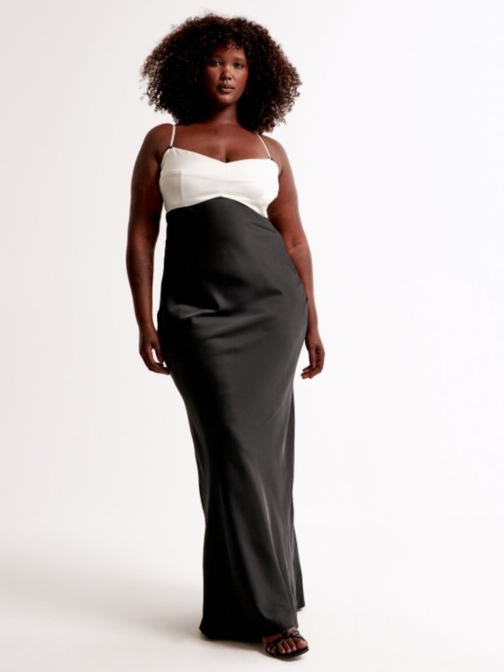 Abercrombie & Fitch Julia Slip Contrast Bodice Maxi Dress, Size XL Tall
